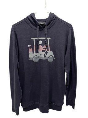 TravisMathew Tax Exempt Golf Cart Pullover Hoodie Navy Men’s Medium